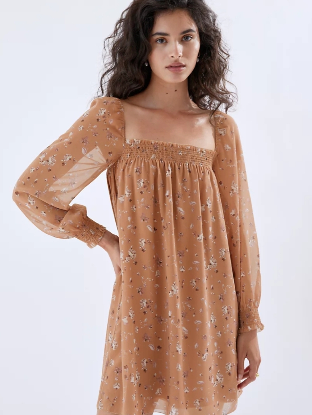 Wilfred Alana Babydoll Floral Mini Dress - XS